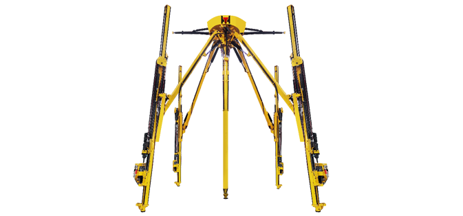 Foreuse jumbo pour puits vertical