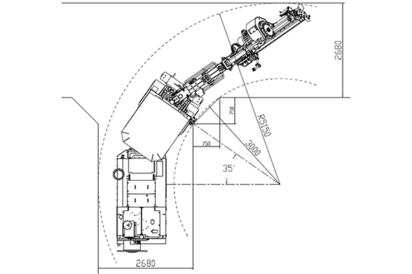 Jumbo de boulonnage hydraulique HT92-D (Hauteur minimale de section : 2,8 m)